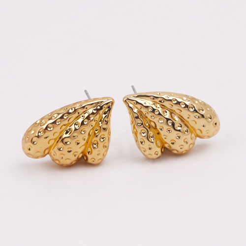 Hammered Leaf Drop Earrings